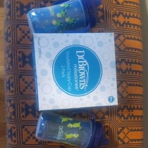 Dr. Brown's Blue Insulated Sippy Cup 2-Pack